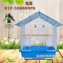 画眉小鸟笼子虎皮铁丝鸟笼鹦鹉金属别墅出口宠物用品铁艺鸟巢鸟窝