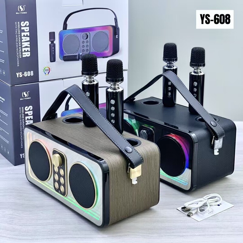 YS608機甲bluetoothスピーカー屋外k歌低音携帯家庭用KTV無線マイクys-608|undefined
