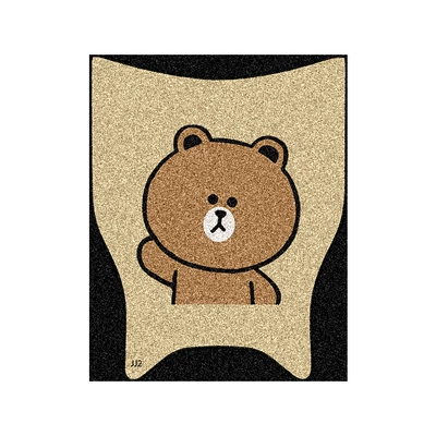 Suitable for Jinjie H6-H8 Electric Vehicles, Waterproof and Anti-Slip Wire Loop Foot Mats for Electric Bikes (Electric vehicle foot mat) - golden-arrow-h6-h8-brown-bear