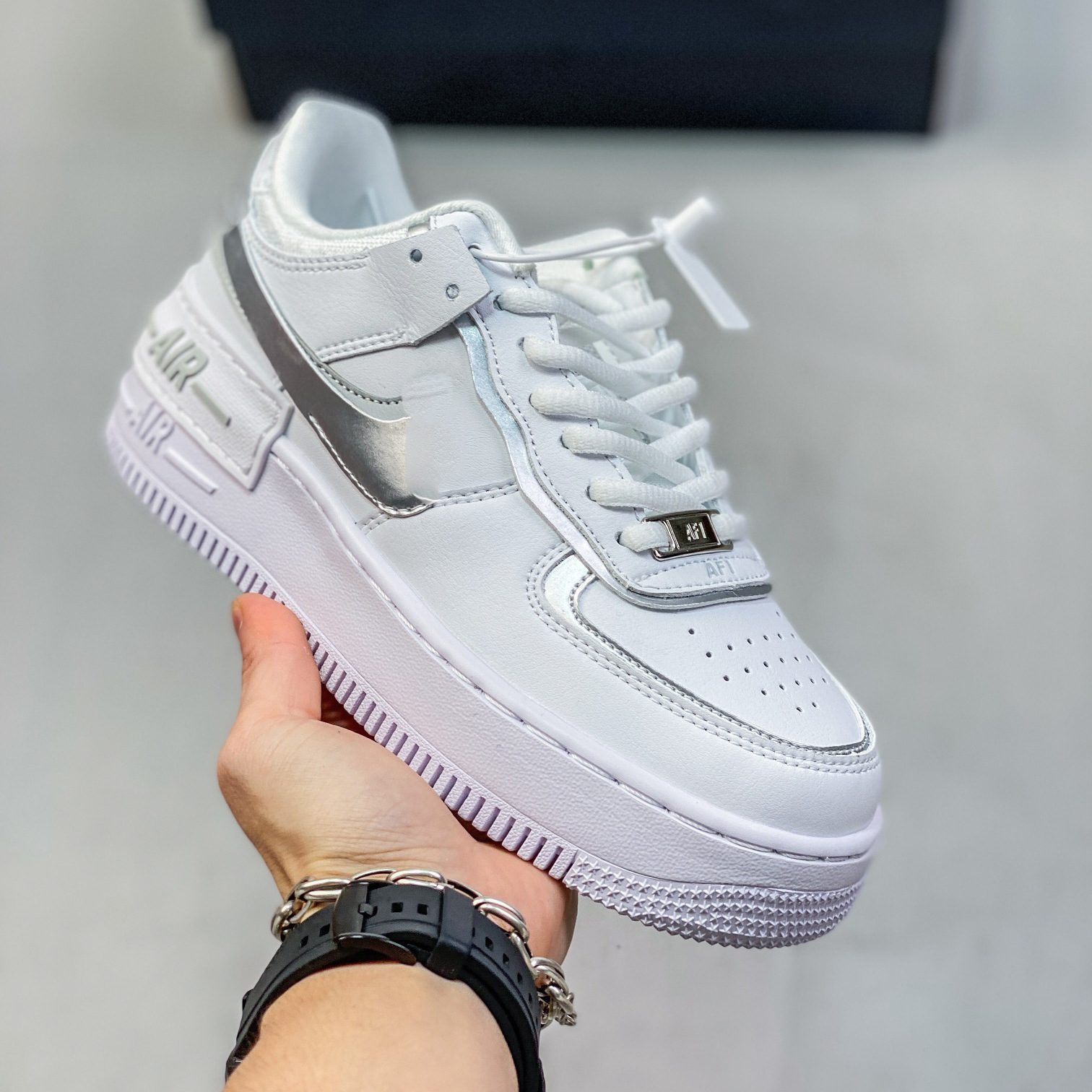 Pure original AF1 Sombra Fuerza Aérea No. 1 macarón deconstruir zapatos de suela gruesa para mujeres zapatos deportivos casuales para estudiantes