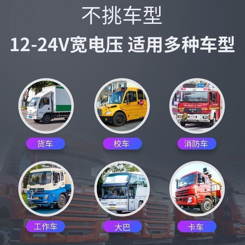 Truck Four-Way Monitoring Semi-Trailer 12/24V Universal Recorder Camera High-Definition Video Reversing Image