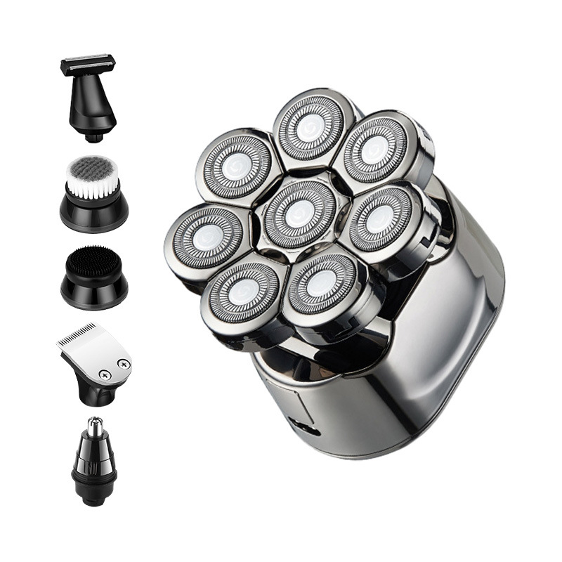 Cabeza calva transfronteriza artefacto afeitado cabeza auto-raspado máquina especial cabeza de ocho cuchillos cuerpo completo lavado máquina de afeitar eléctrica Fabricante Mayorista