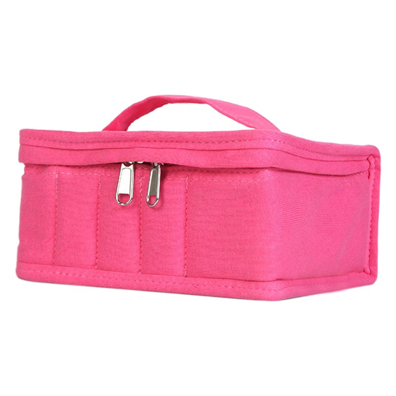 Nueva bolsa de cosméticos portátil de color puro con logotipo impreso, bolsa de cosméticos simple, bolsa de lápiz labial portátil de viaje transfronteriza, venta al por mayor