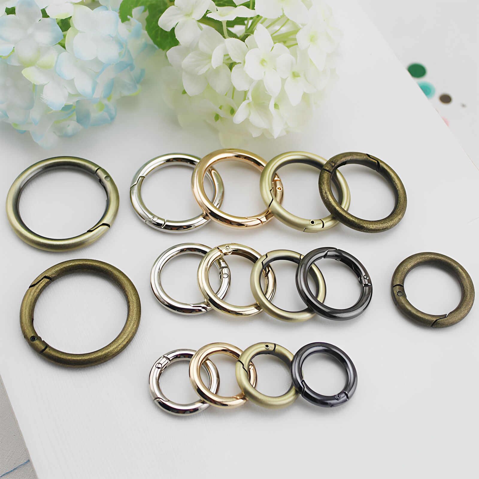 Air Bag Buckle Ring Buckle Elastic Open Ring Bronze Spring Ring DIY Luggage Hardware Accessories 51 Accessories