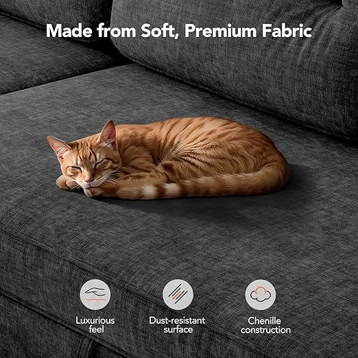 Sofá cama segmentada con estantes de almacenamiento voltables, sofá cama extraíble convertible Cloud Schnell Sofa Strap US