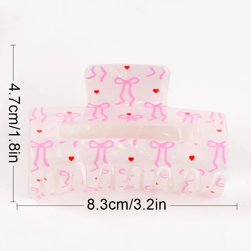 45g Weight Hair Claws Hair Accessories Type 1 Piece Quantity Daily, Street Occasion Acrylic Material Bow Knot Pattern All Seasons Season Women's Gender Sweet, Classic Style Style Sweet Classic Style Women's Bow Knot Acrylic Hair Claws 无