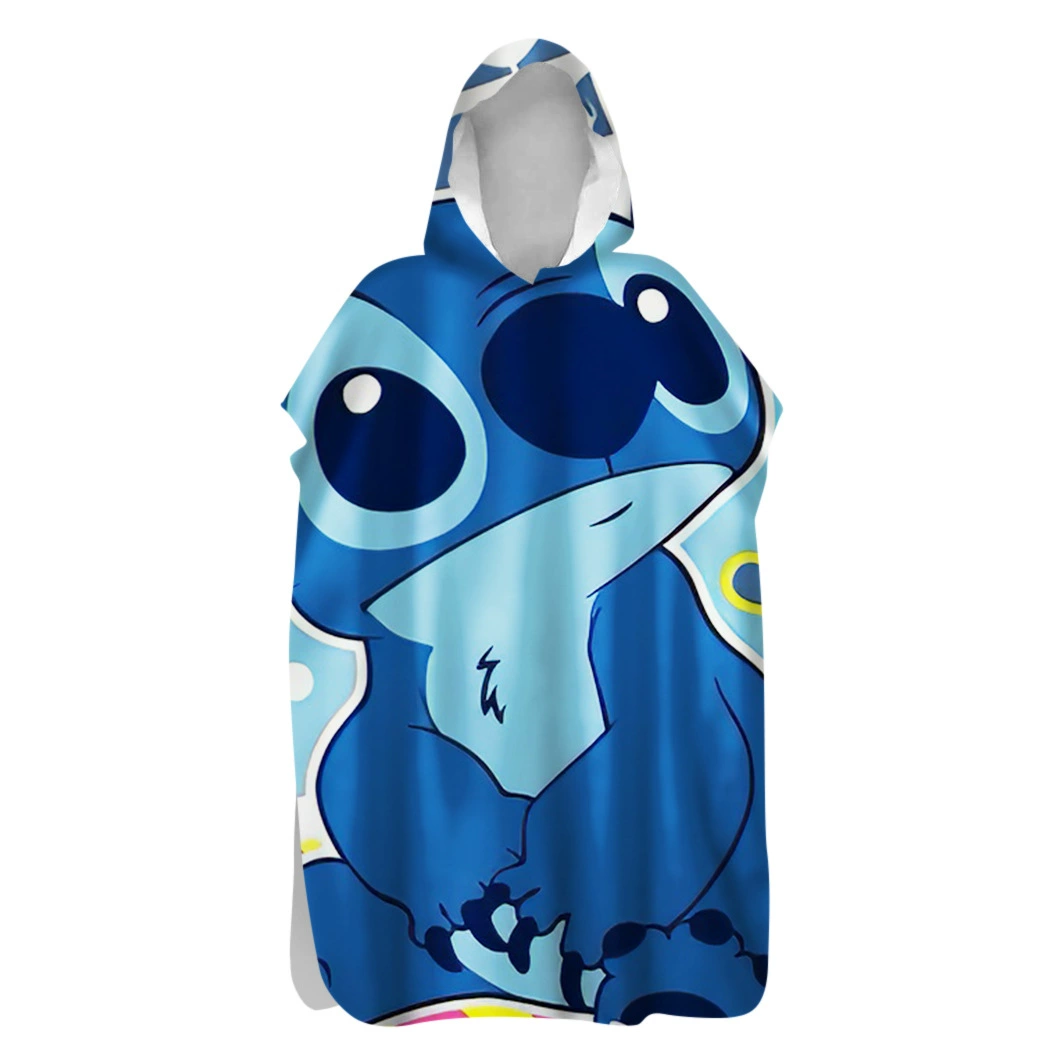 Двухсторонний бархатный стежок с принтом, быстросохнущая накидка, банное полотенце, теплое пальто для дайвинга, купальный Халат с капюшоном на открытом воздухе