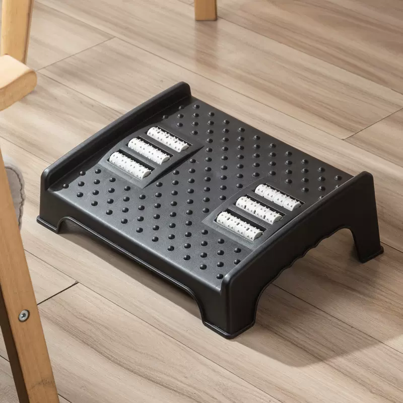工厂定制大号搁脚凳脚底按摩凳办公室垫脚凳防翘二郎腿凳带按摩轮