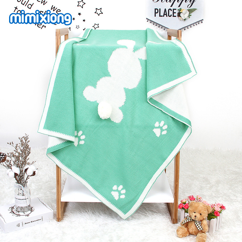 Ins venta caliente otoño e invierno dibujos animados bebé tridimensional conejo manta manta manta bebé manta