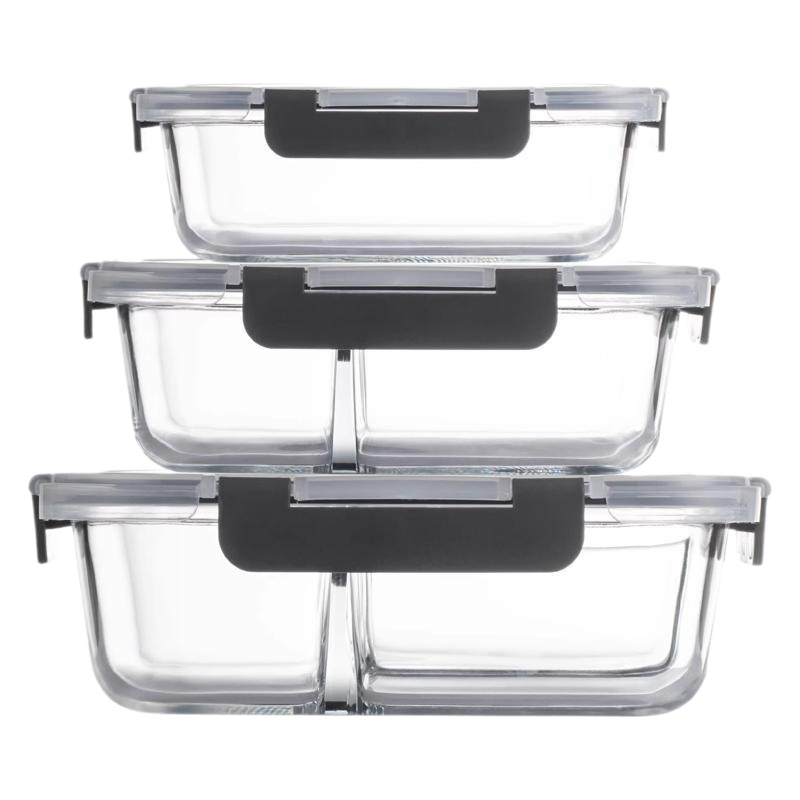 Caja de almuerzo de vidrio transfronteriza, horno de microondas para trabajadores de oficina con arroz y tazón de conservación, lavaplatos, refrigerador, refrigerador