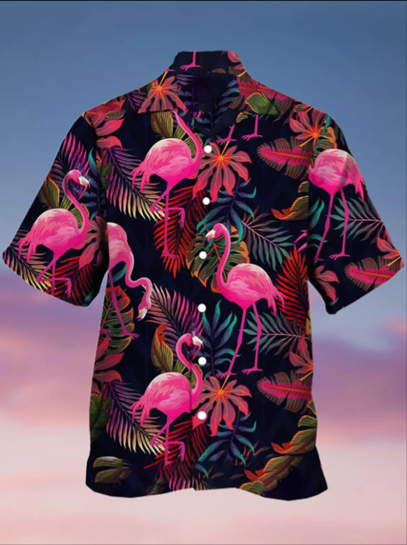 Camisa de cuello cubano impresa en 3D, tienda de fabricantes de hombres, estación independiente de verano de moda, patrón de venta caliente, ropa de hombre de playa hawaiana