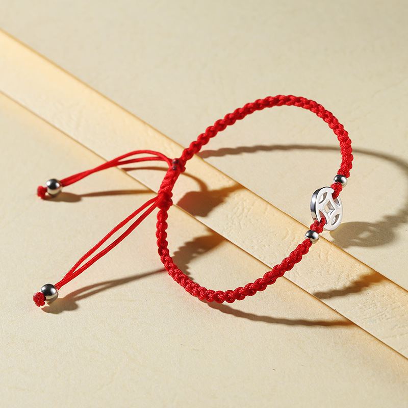 Pulsera de accesorios de moda fresca transfronteriza estilo japonés y coreano accesorios afortunados pulsera mujer s925 plata Pulsera de cuerda roja