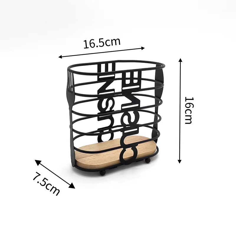 Cesta de almacenamiento de tubo de hierro azul, estilo nórdico minimalista, para bolígrafos, artículos de papelería, palillos de cocina y maquillaje, transfronteriza, en stock, venta al por mayor image 9