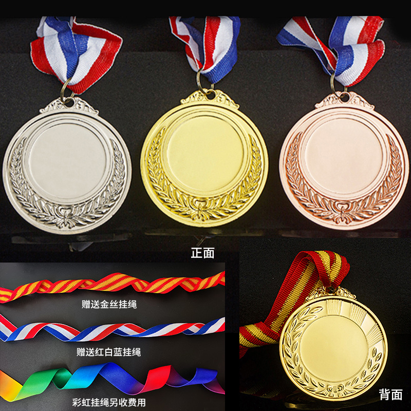 Medalla en stock al por mayor de metal pintura medalla conmemorativa personalizada actividad publicidad medalla pintura competencia medalla de oro