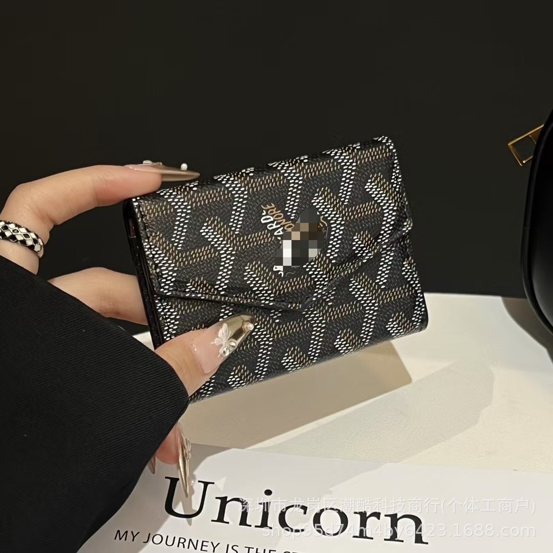 Dog tooth accordion bag black coffee