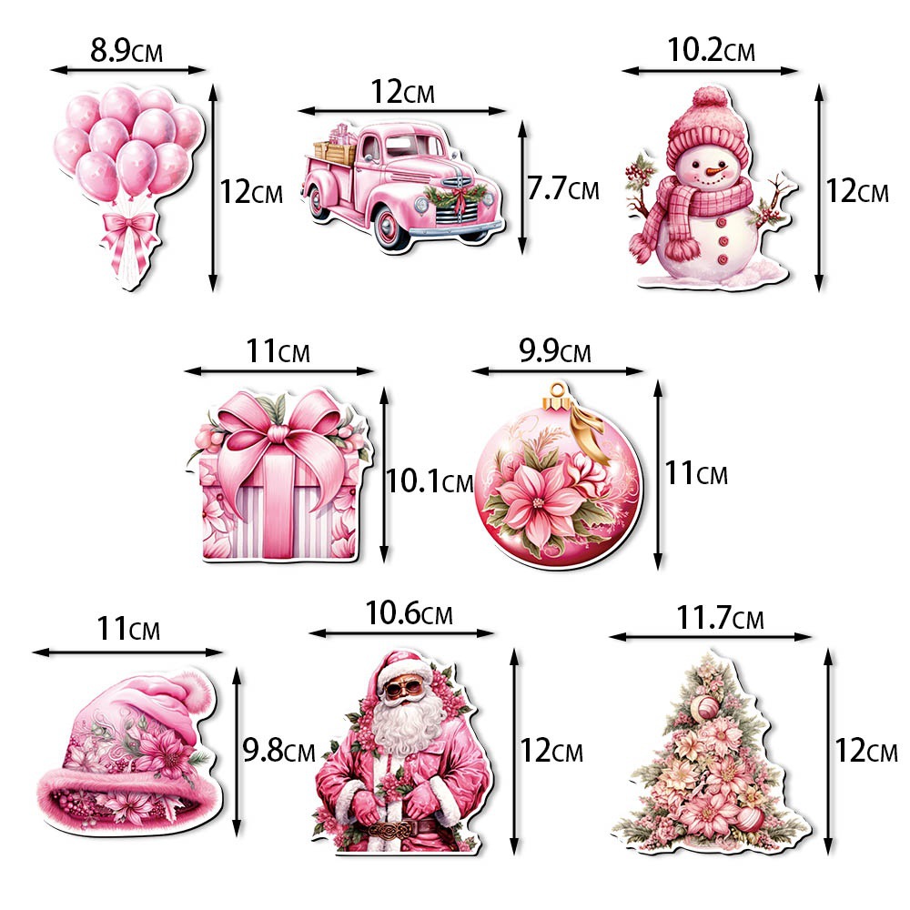 Europa y los Estados Unidos de la nueva decoración de fiesta de Navidad pegatinas magnéticas pegatinas de refrigerador atmósfera de Año Nuevo suministros de diseño pegatinas de coche de Navidad