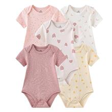 T 306 2023 Unisex Solid Color 5Pieces Baby Girl Clothes
