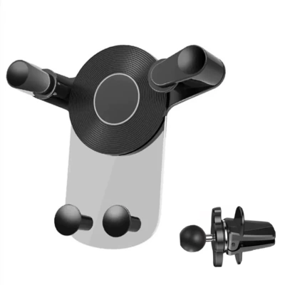 Car phone holder bracket universal gravity car mobile - transparent-black-bracket-one-word-clip-hook-clamp