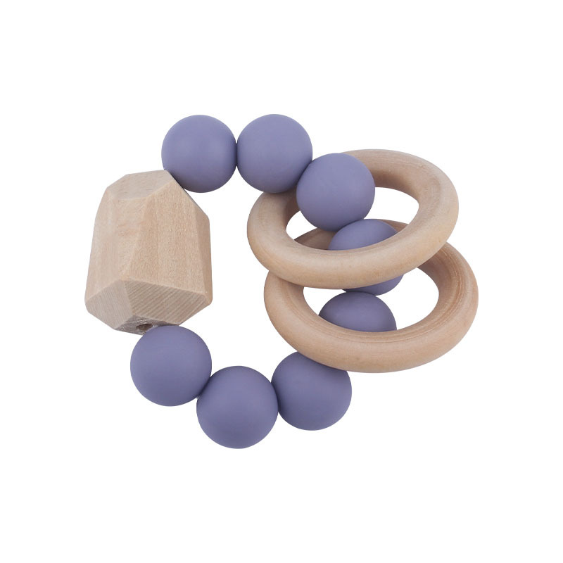 Productos para bebés mordedor de silicona nuevo bebé dientes juguetes de madera DIY mordedor Amazon AliExpress