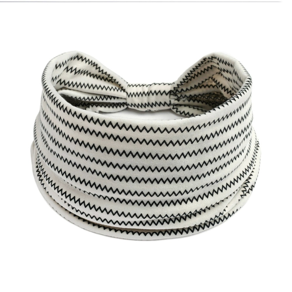 Europa y América nueva impresión elástica deportiva correa de cabello damas banda ancha correa de cabello turbante retrógrado joyas para el cabello de yoga