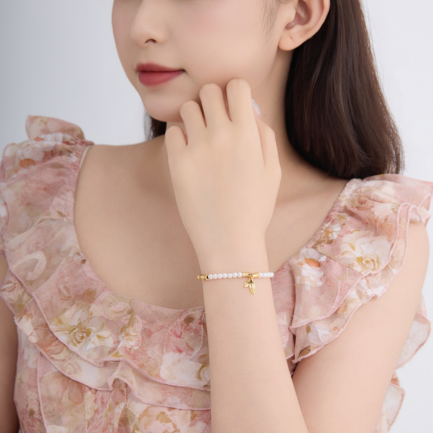 Xuping simple estilo japonés y coreano imitación de pulseras de perlas aleación de cobre de oro nuevo estilo chino joyería de bambú al por mayor