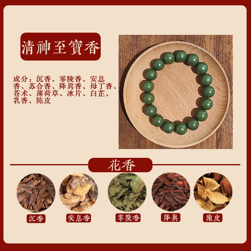直播天然合香珠手工古法药香持久文玩降真香中药手串佛珠|undefined