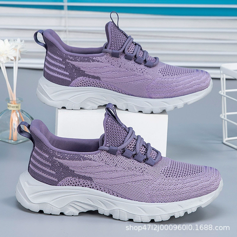 Летняя обувь среднего и пожилого возраста Однослойная прогулочная обувь с полой сеткой обувь для пожилых людей с мягкой подошвой дышащие кроссовки для пожилых людей Легкие