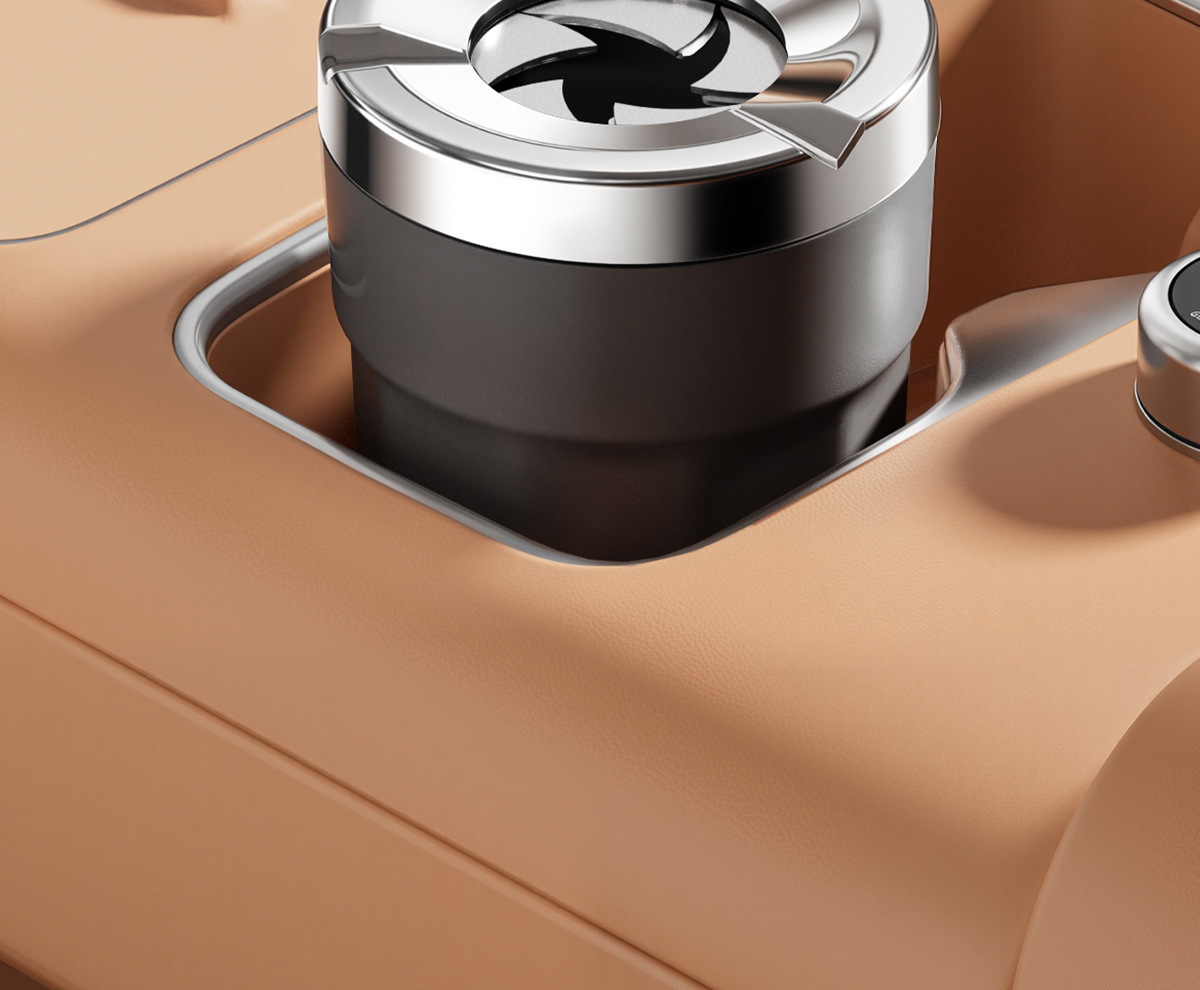 2026 New Model Car Ashtray, Sealed with Rotating Opening and Closing, High-end Design, Anti-Ash Flying, Automatic Smoke Extinguishing for Car Use