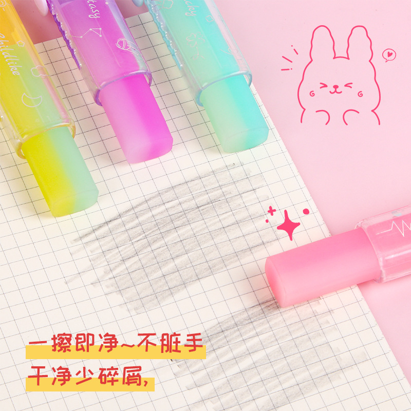 Garrafas de gato de dibujos animados empujando y tirando borracha creativa borracha retráctil borracha especial para estudiantes artículos de papelería limpios al por mayor