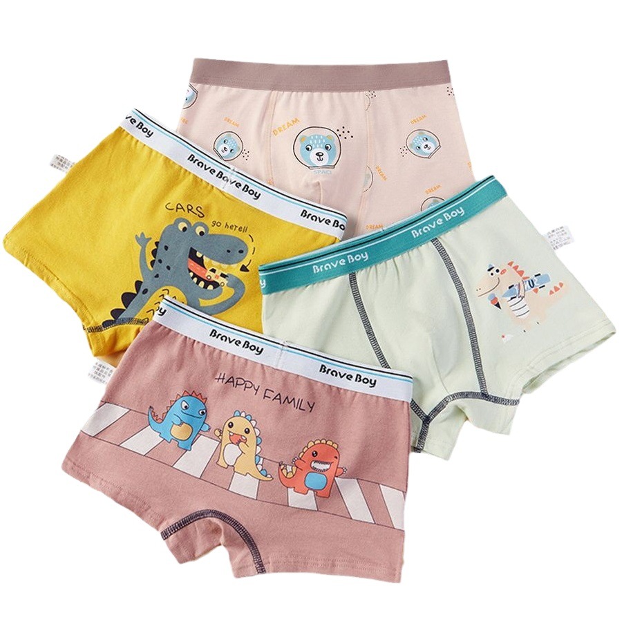 Ropa interior para niños, niños sin pedos, un tipo de algodón, niños pequeños, niños medianos, niños grandes, niños, bóxer, 7-10-15 años