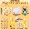 Oil, base stationery, set, with little bears