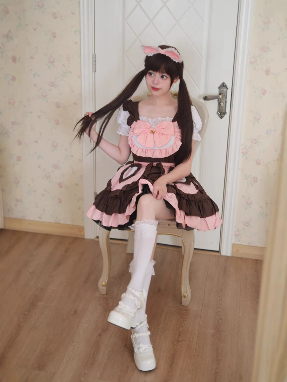 Новый bunny мягкое Мэнг няня платье милое двухмерной девушке лолита няня платье косплей