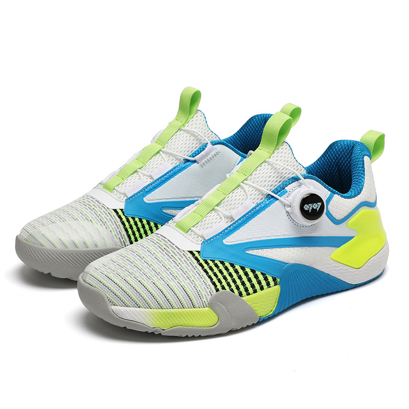 Transfronterizos de verano transpirables zapatos de bádminton profesionales para niños niñas zapatos antideslizantes y resistentes al desgaste zapatos deportivos de goma para niños
