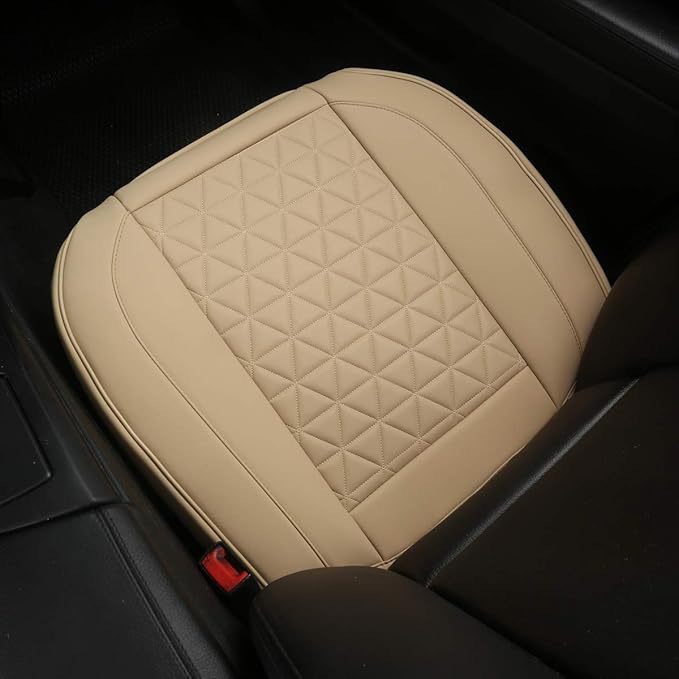 Universal four-season car seat cushion, summer perforated car seat cushion, leather three-piece car seat cushion set