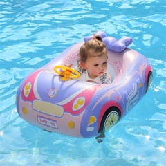 Swinbobo Pink Bow New Style Baby Swim Ring with Car Shape and Steering Wheel