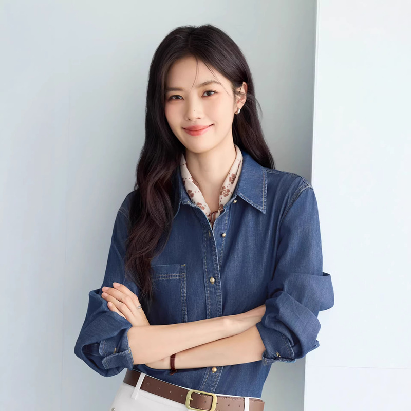Y*L Women's Clothing 2026 Spring New Style Soft Denim Fabric Exquisite Casual Versatile Shirt for Women 1H1920271 Y*L Women's Clothing 2026 Spring New Style Soft Denim Fabric Exquisite Casual Versatile Shirt for Women 1H1920271