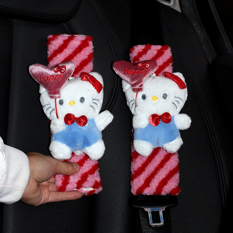 Car seat belt shoulder pad Kate cat 50th anniversary cute girl car decoration protective cover anti-collar