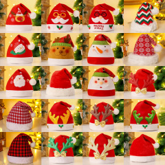 クリスマス帽目を細めた老人帽金緑鹿角老人帽雪人帽成人児童プレゼントクリスマス装飾用品