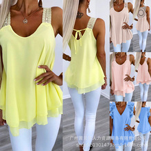 外贸女亚马逊欧美新款蕾丝上衣配肩带上衣背心ODS5211系列