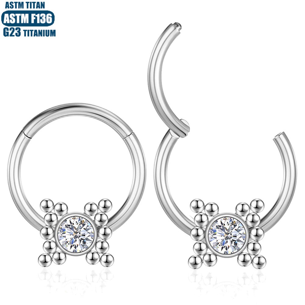 Pointed labret stud close-up product detail
