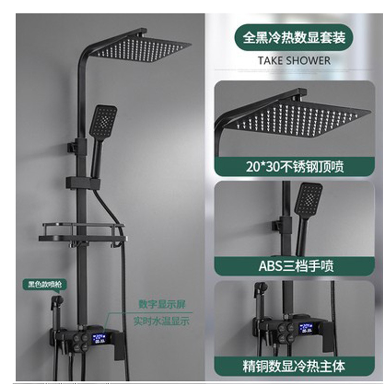 검정색 이중 행 버튼 디지털 디스플레이(뜨거운 것과 차가운 것)