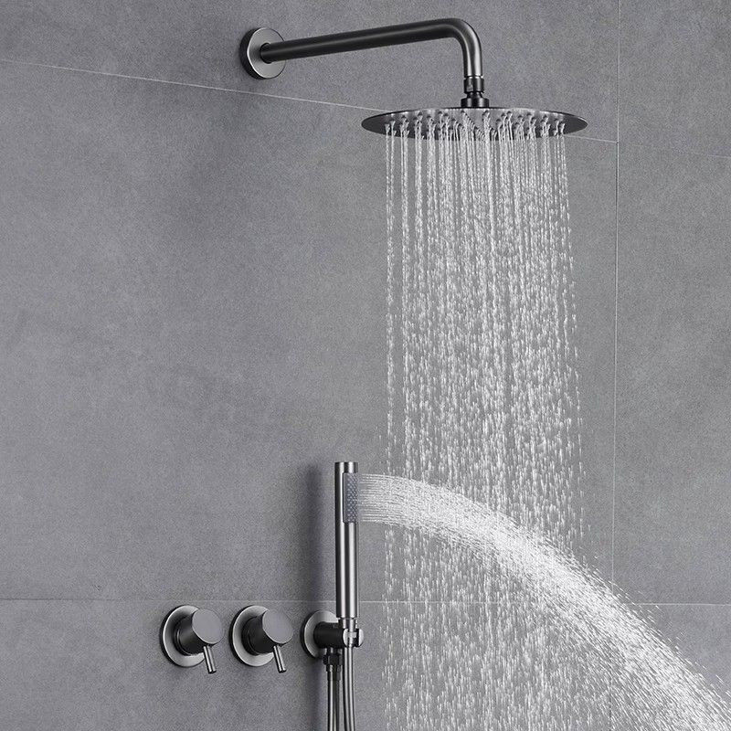 Concealed Shower All Copper Wall Out Hidden Wall Embedded Household Hotel Bathroom Shower Room Pressurized Shower suit