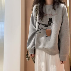 【主推】韩系简约休闲百搭圆领卫衣女宽松休闲百搭上衣
