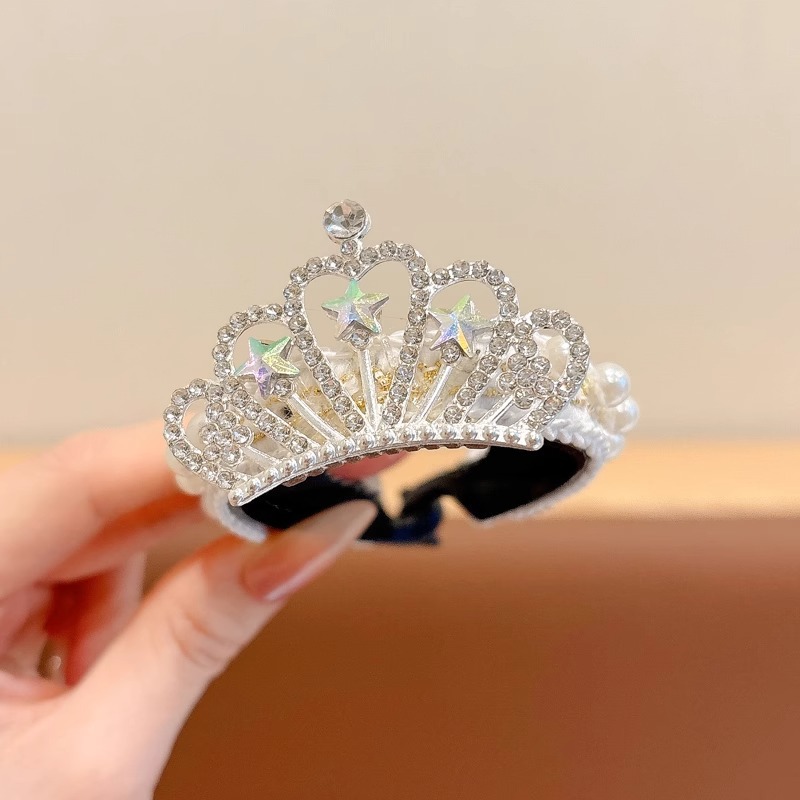 Crown tocadillos para niños princesas lindas joyas para el cabello de cristal diamante corona de cumpleaños accesorios para el cabello clip