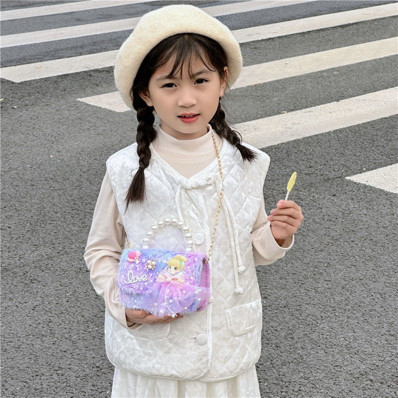 2024 nuevo bolso de niñas de estilo extranjero, moda universal, bolso de hombro para niños, bolso de mano de niña roja, moda