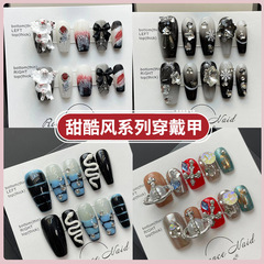 Cross-border Halloween wear manicure patches, Ghost Festival nail patches, fake nails, finished nail patches wholesale