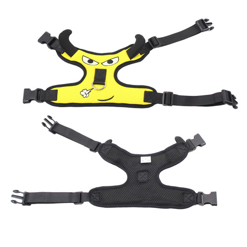 Pet it Cartoon Corgi Dog Chest and Back Small Dog Adjustable Anti-breakaway Harness Nylon Pet Leash Set
