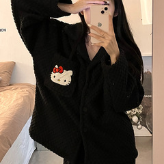 珊瑚绒睡衣女冬天加绒加厚可爱少女网红风秋冬季新款法兰绒家居服