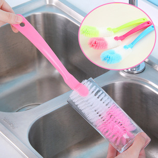 Long handle multifunctional multi-purpose brush pot Cup brush tea cup brush decontamination thermos cup milk bottle brush cleaning Cup cleaning brush