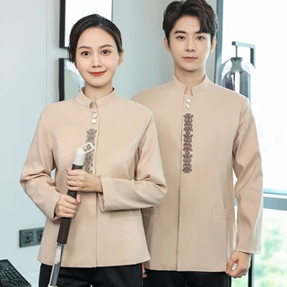 保洁服长袖秋冬装 酒店宾馆客房服务员PA工作制家政物业保洁套